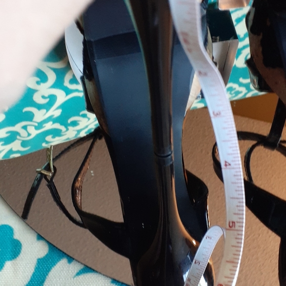 SHOE DAZZLE - BLACK with CORK & LACE HEEL - GORGEOUS SHOE - Picture 5 of 6